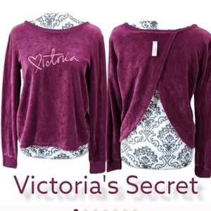 Victoria’s Secret wine color plush crossback shirt